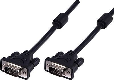 Philips 6' VGA to SVGA Audio/Video Cable, Male to Male, Black (SWS7111A/27)