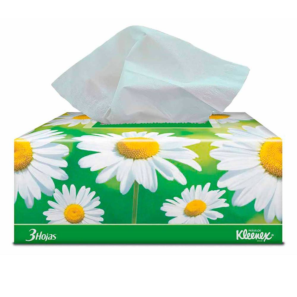 Kleenex · Pañuelos desechables 3 hojas, manzanilla (100 un)