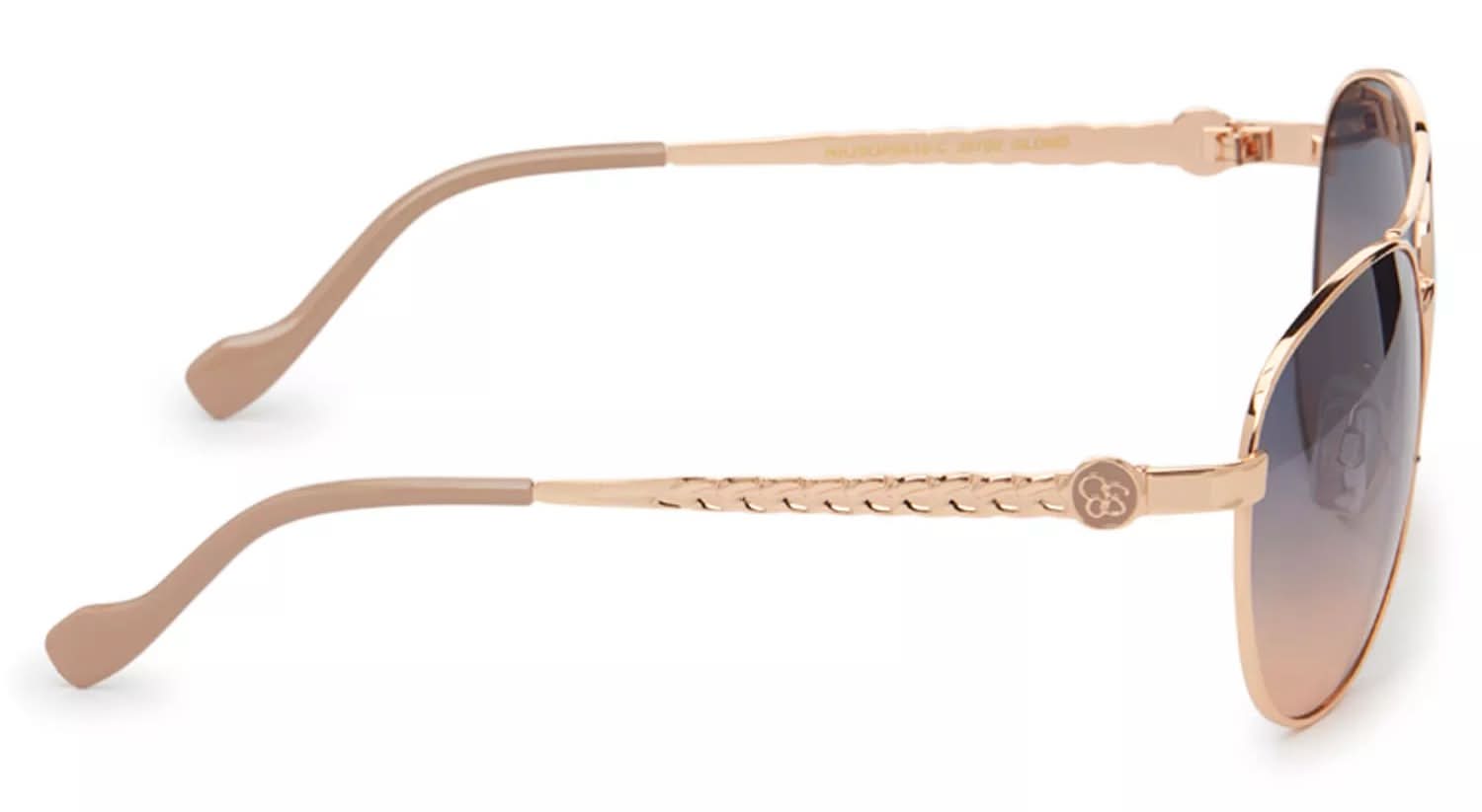 Jessica Simpson Aviator Sunglasses (Navy/Pink/Gold One Size 