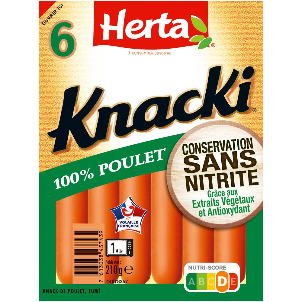 Herta - Knacki saucisses de poulet sans nitrite (210g)