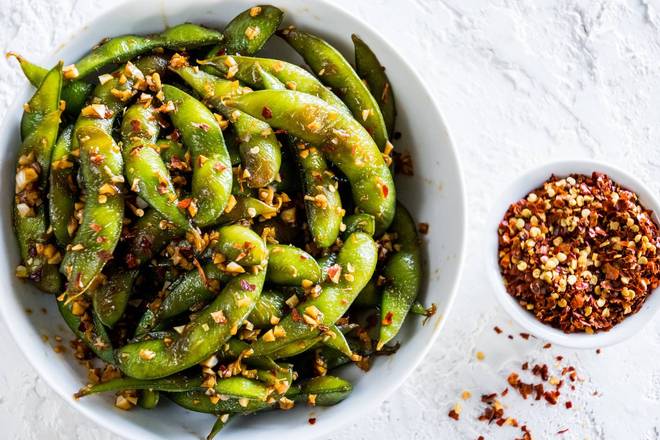 Garlic Edamame