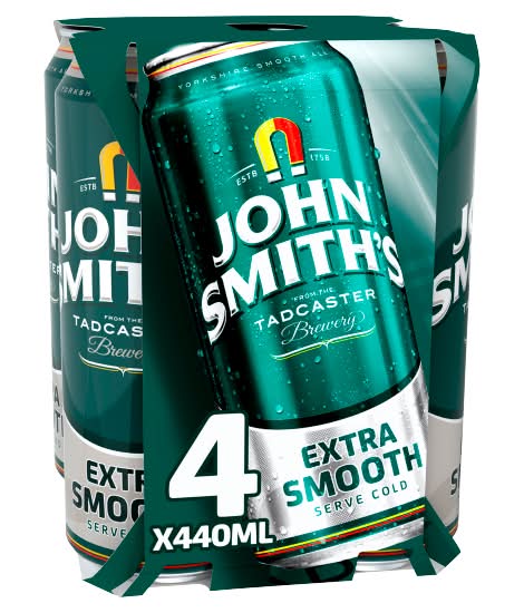 John Smith's Tadcaster Brewery Extra Smooth Ale Beer (4 x 440ml)