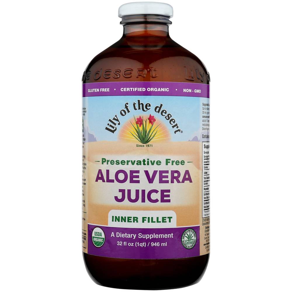Preservative Free Aloe Vera Juice - Inner Fillet (32 Fluid Ounces)