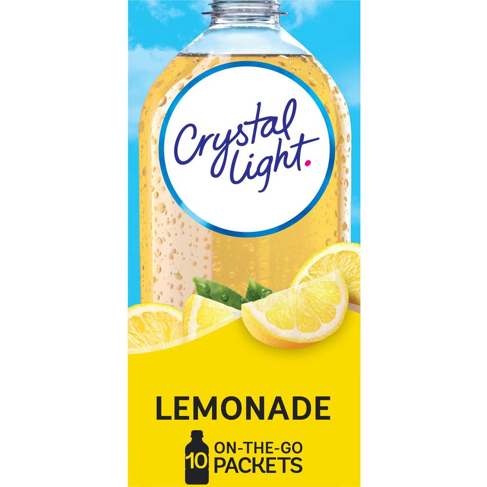 Crystal Light Lemonade Powdered Drink Mix On-The-Go Packets (10 ct, 1.4 oz)