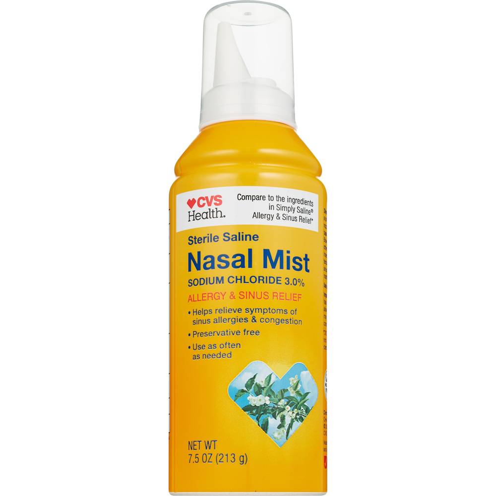 Cvs Health Allergy and Sinus Relief Sterile Saline Nasal Mist