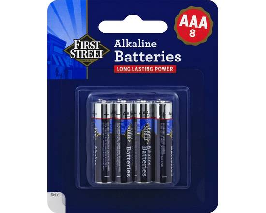 First Street · AAA Long Lasting Power Alkaline Batteries (8 ct)