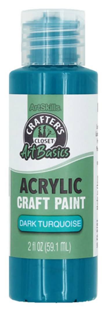 Crafter's Closet Artbasics Acrylic Matte Craft Paint, Dark Turquoise (2 fl oz)