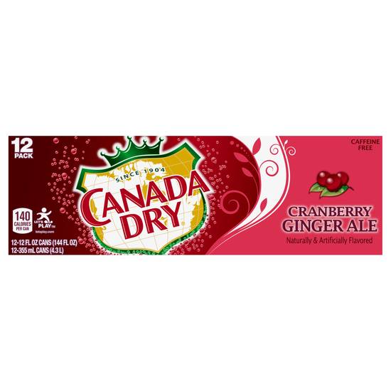 Canada Dry Cranberry Ginger Ale (12 ct, 12 fl oz)