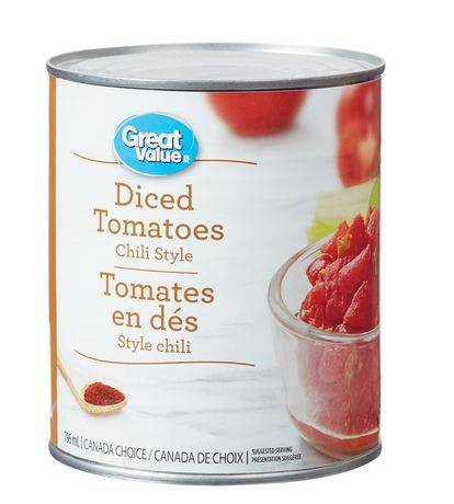 Great Value Chili Style Diced Tomatoes (796 ml)