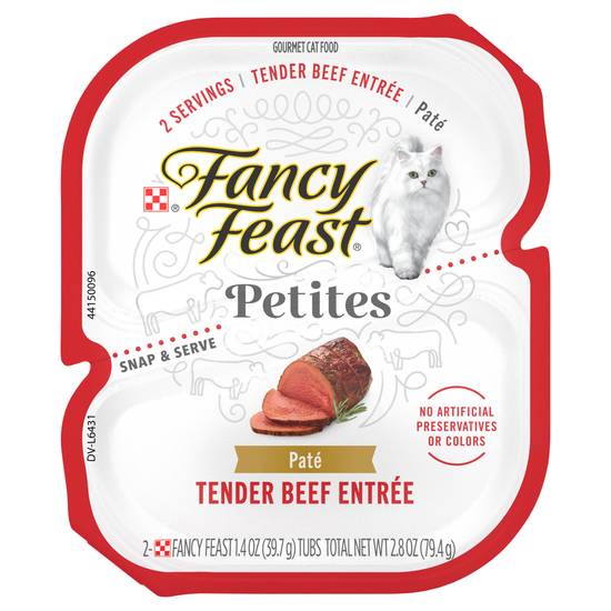 Purina Fancy Feast Petites Tender Beef Pate Entree (2.8 oz)