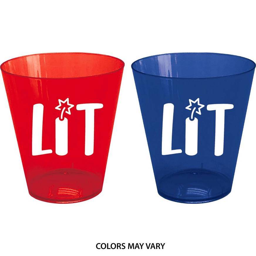 Lit Shot Glasses (40x 2oz plastic bottles)