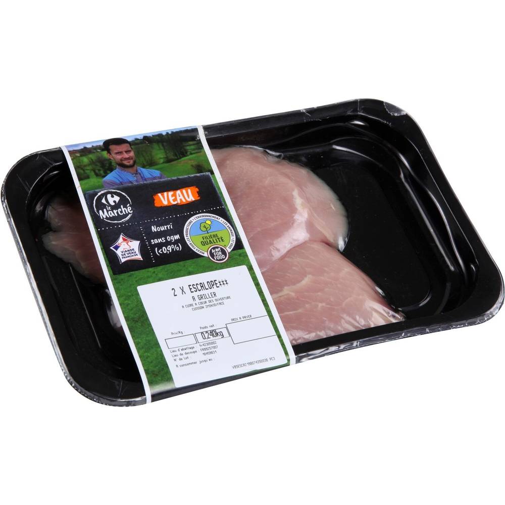 Carrefour Le Marché - Veau escalopes à griller filière qualité (250g)