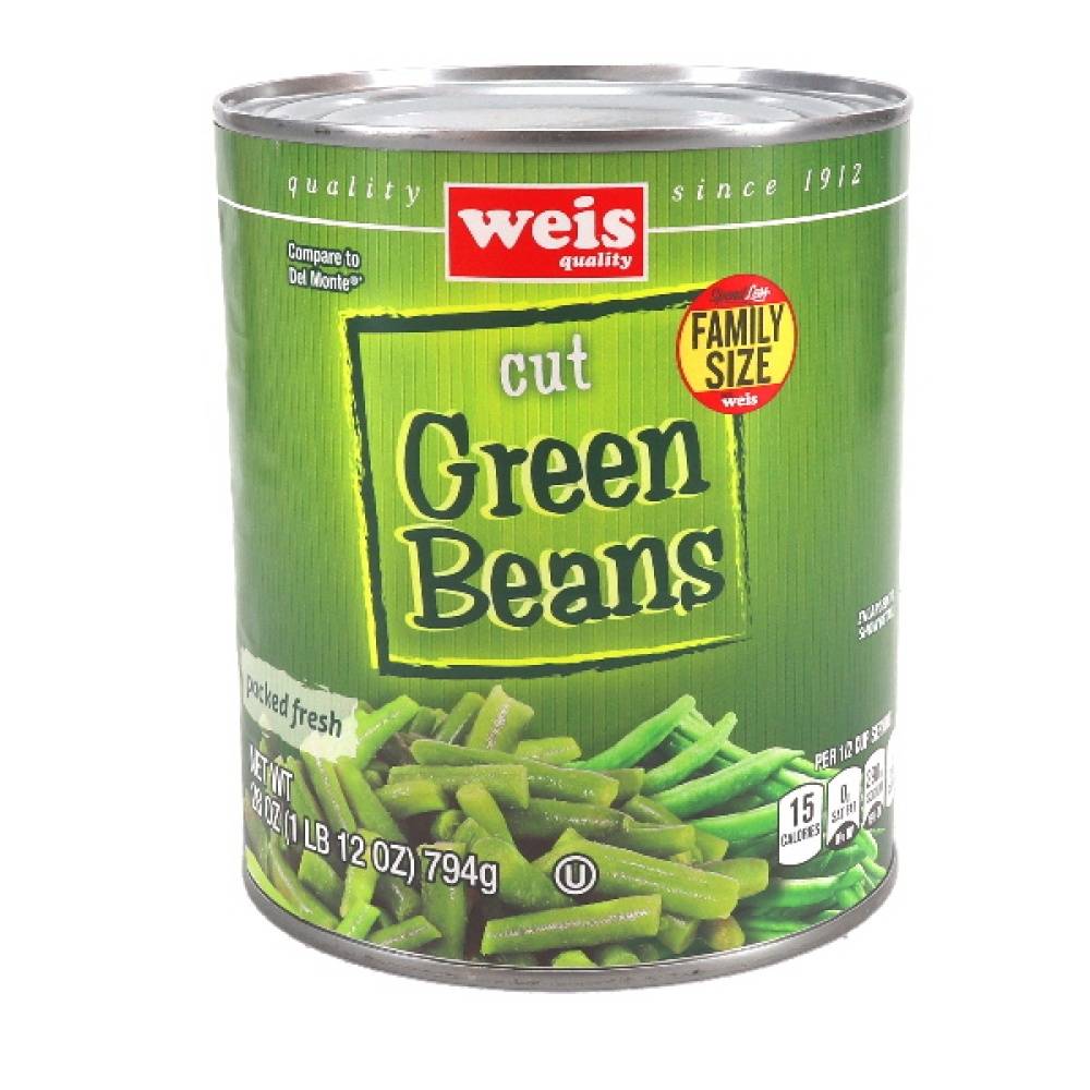 Weis Quality Cut Green Beans Family Size