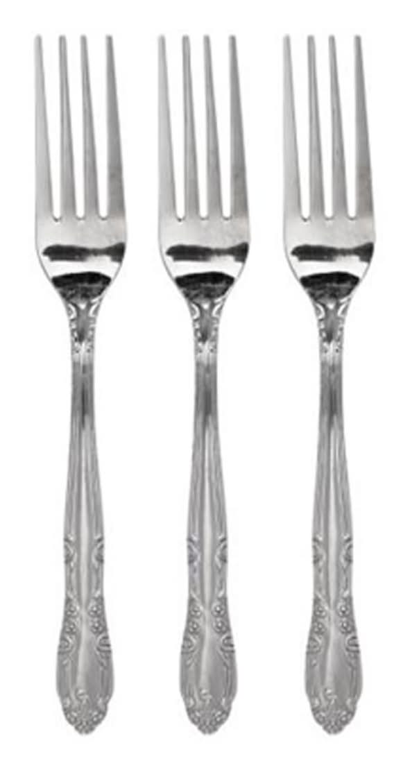 Stainless Steel Dinner Forks - 3-Pack