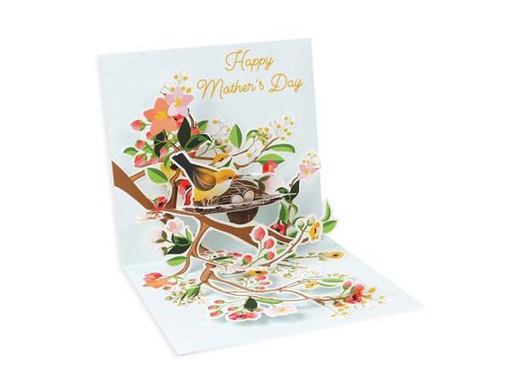 Up With Paper Mother's Day Birds Of Spring Pop-Up Card