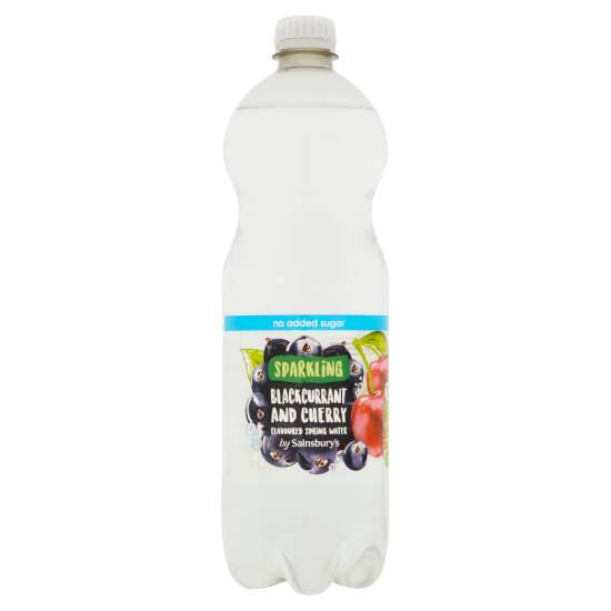 Sainsbury's Blackcurrant-Cherry, Sparkling Spring Water (1L)