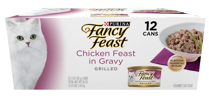Fancy Feast Grilled Chicken Feast in Wet Cat Food Gravy, 3oz., Count of 12