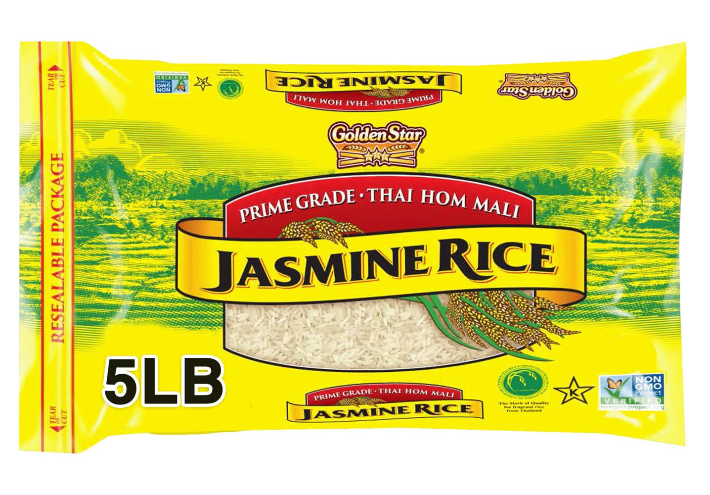 Golden Star Prime Grade Jasmine Rice (5 lbs)