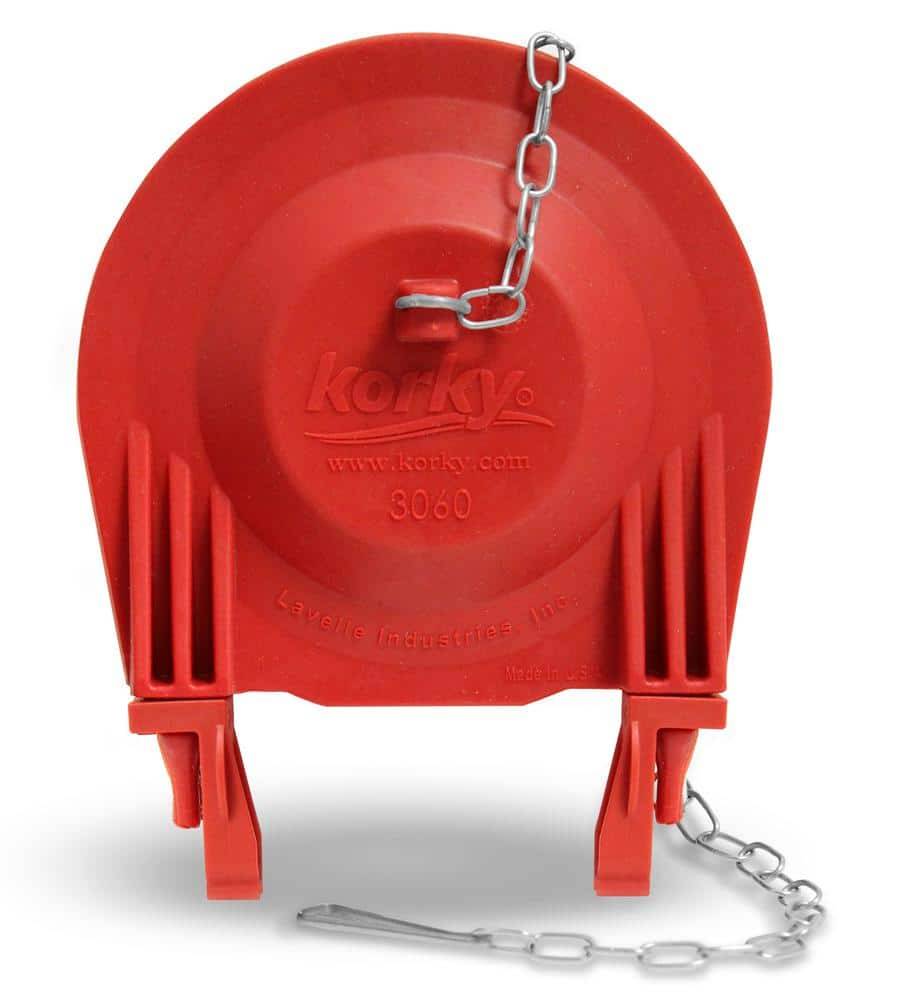 Korky Universal Toilet Flapper, 3 in, Red