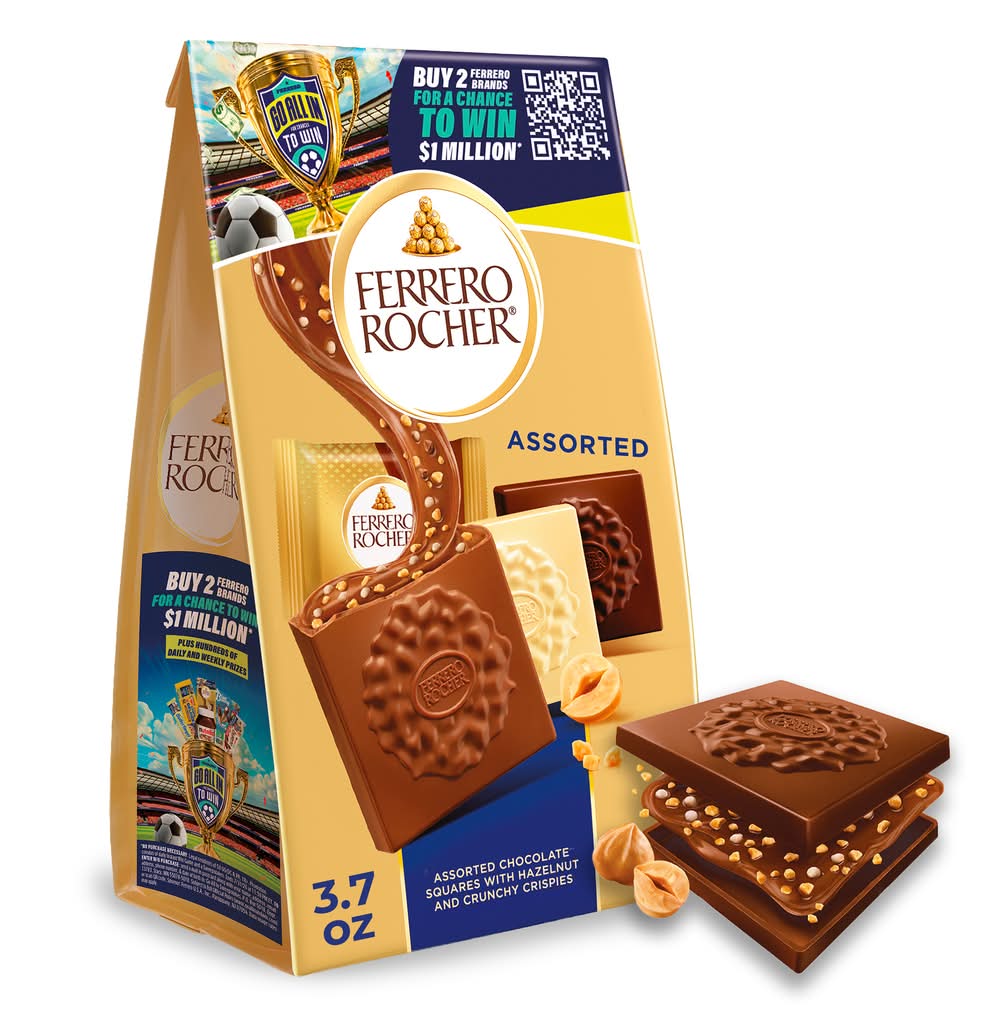 Ferrero Rocher Mixed Variety Squares Chocolate, Assorted (3.7 oz)
