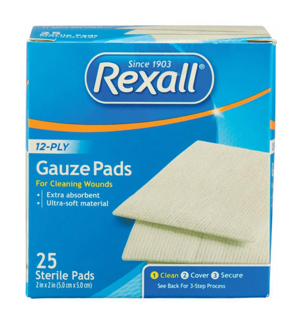 Rexall 12-Ply Gauze Pads 25 Ct