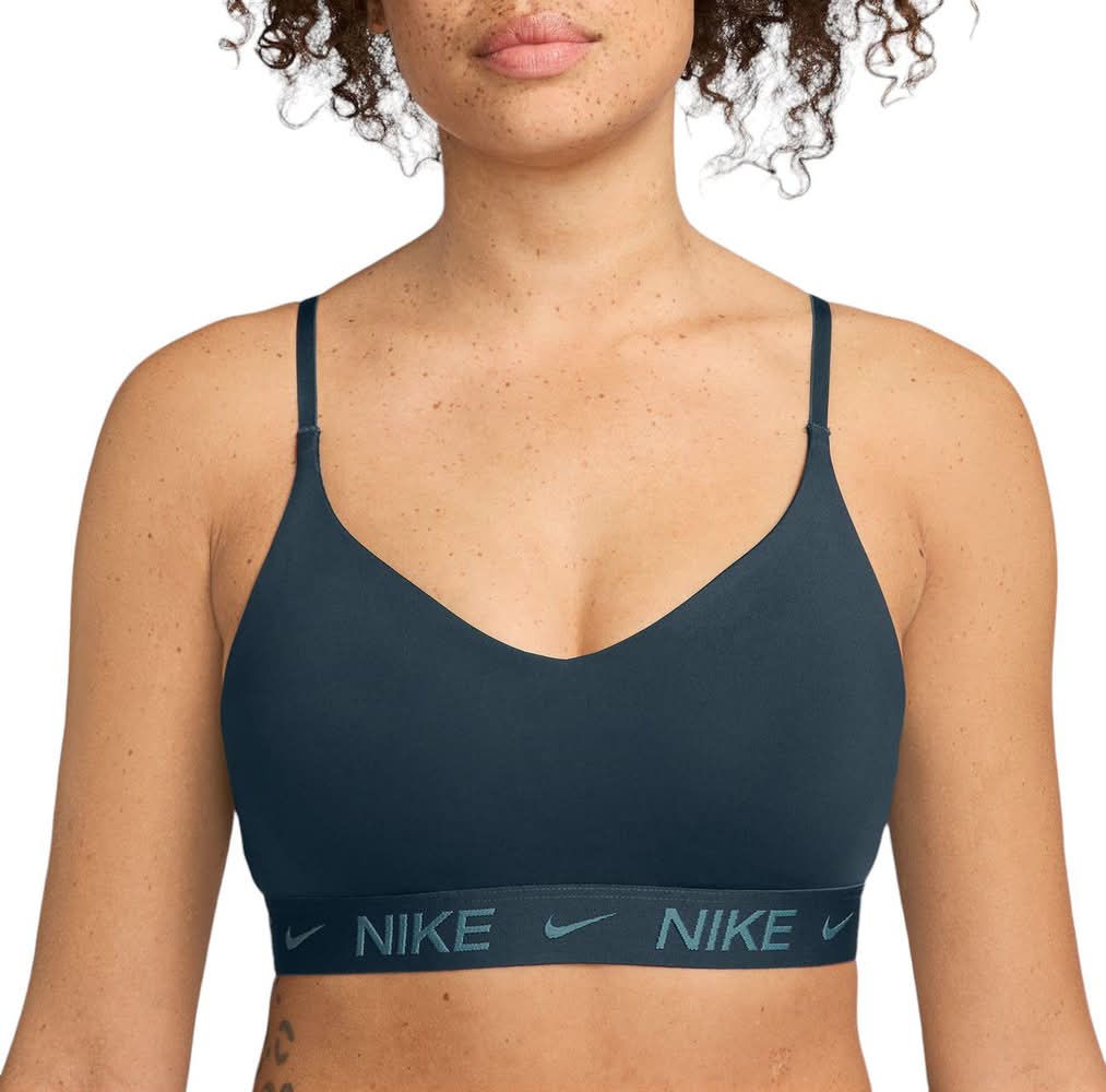 Nike Women's Indy Light Support Padded Adjustable Sports Bra (Armory Navy, S)