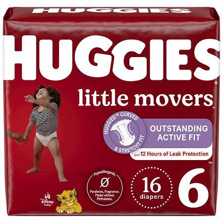 Huggies Little Movers Disney Baby Diapers, Size 6