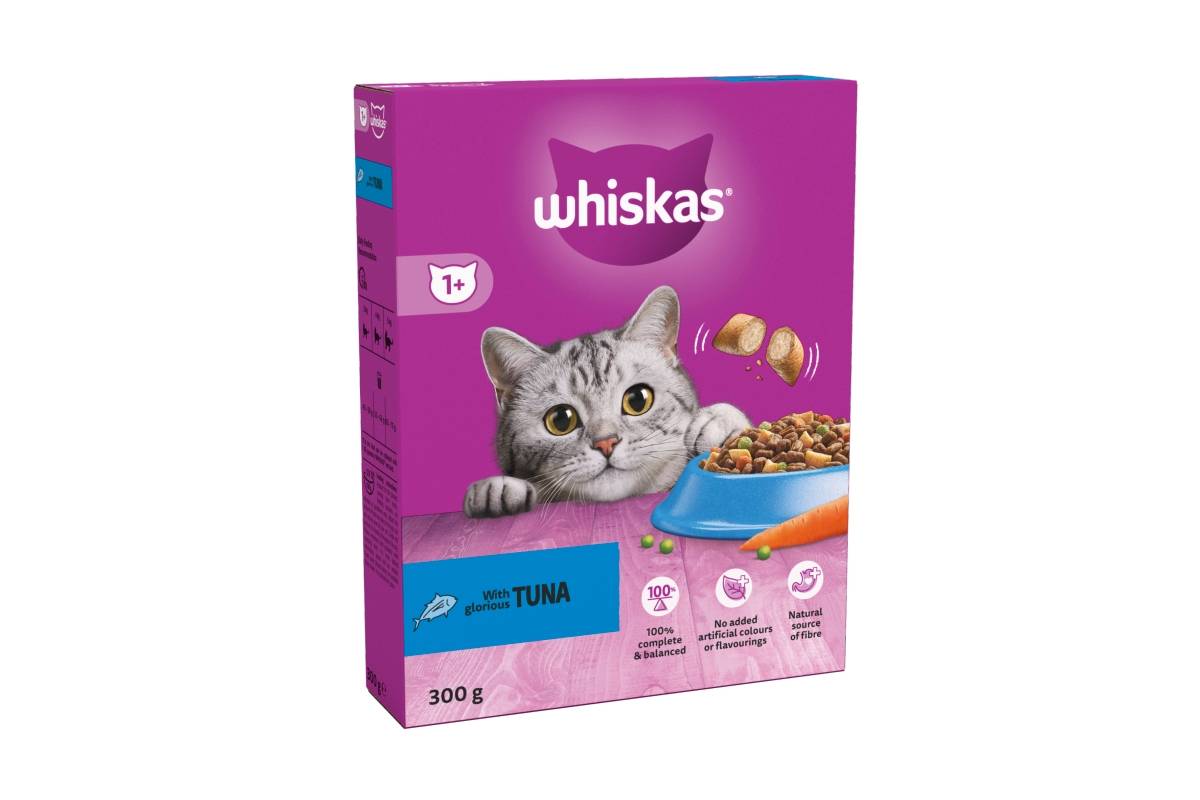 Whiskas 1+ Tuna Adult Dry Cat Food (300g)