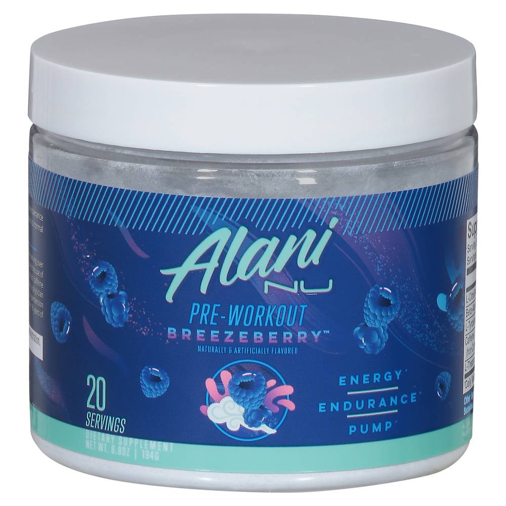 Alani Nu Pre-Workout Breezeberry Flavored (6.8 oz)