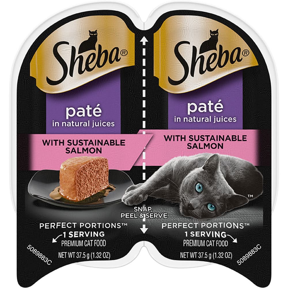 Sheba® Perfect Portions Adult Wet Cat Food - Pate, 2.65 Oz. (Flavor: Salmon, Color: Assorted, Size: 2.65 Oz)