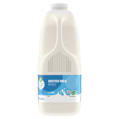 ASDA British Milk Whole 4 Pints