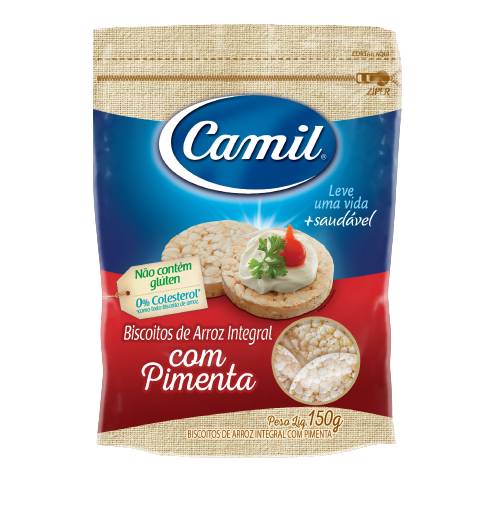 Camil · Biscoito de arroz integral com pimenta (150 g)