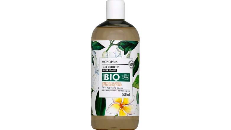 Monoprix - Gel douche hydratant bio au parfum jasmin et fleur de tiaré