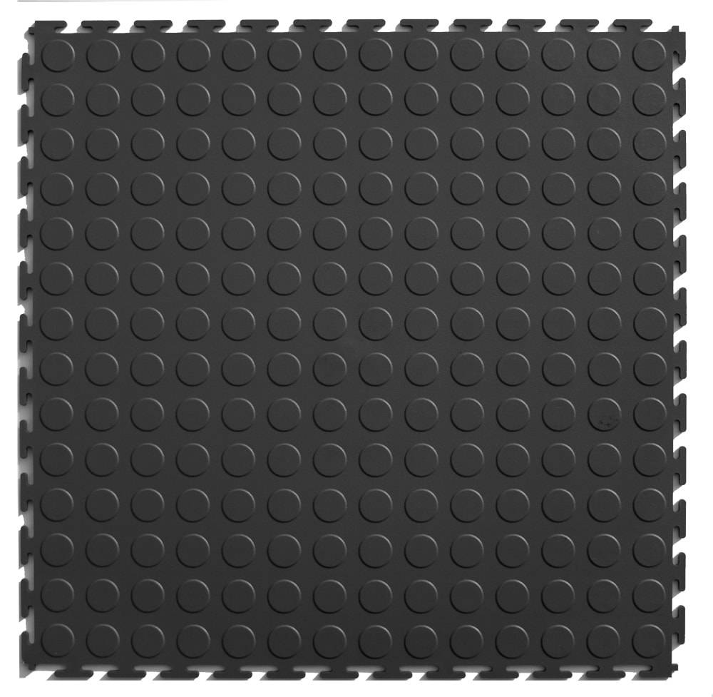 Blue Hawk 20-1/2-in x 20-1/2-in Raised Coin PVC Interlocking Garage Floor Tile (2.7-sq ft) | CN540DG45