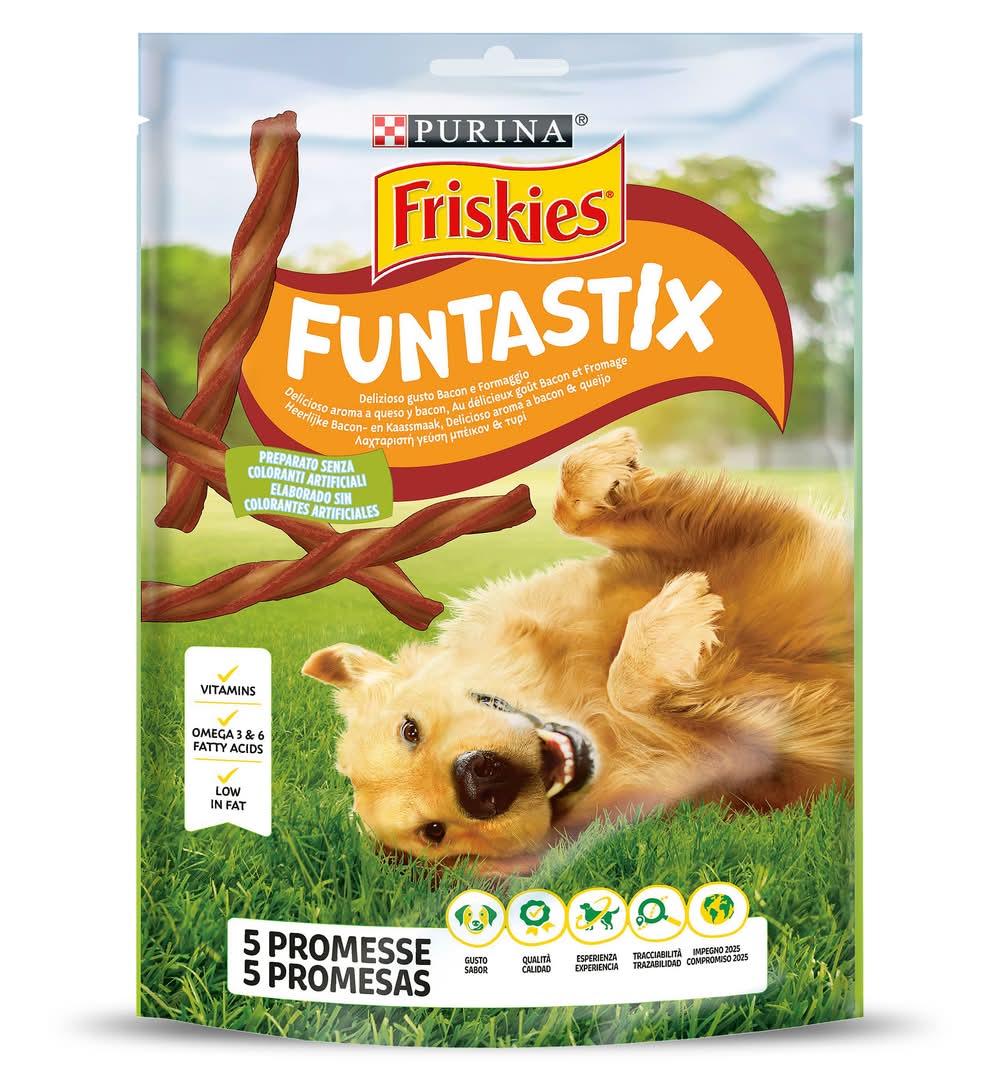 Snack Para Perros Funtastick Sabor Jamón /Queso Friskies Bolsa 175 G