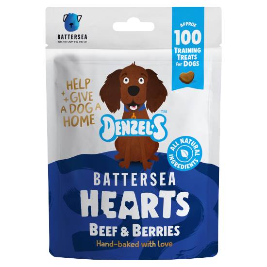 Denzel's Beef & Berries Battersea Hearts Dog Treats