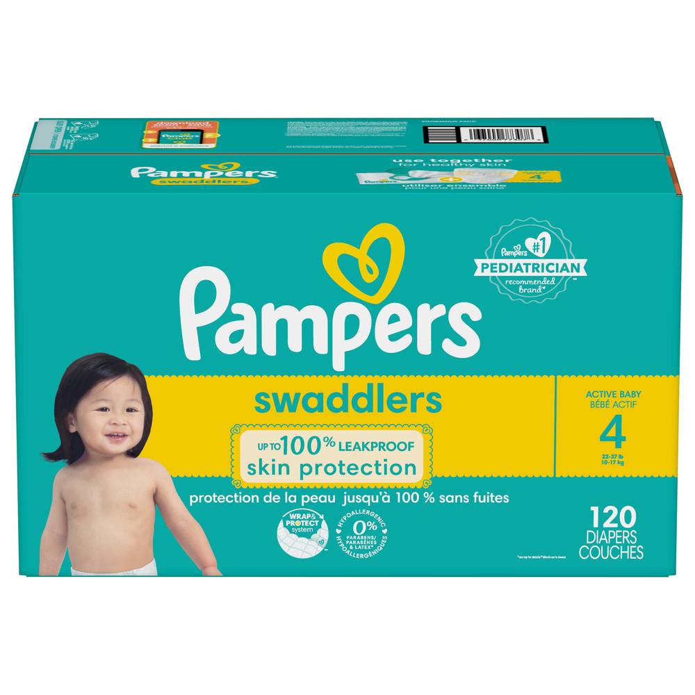 Pampers Swaddlers Diapers Size 4 (120 ct)