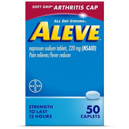 Aleve Soft Grip Arthritis Cap Caplets, Pain Reliever - 50.0 Ea