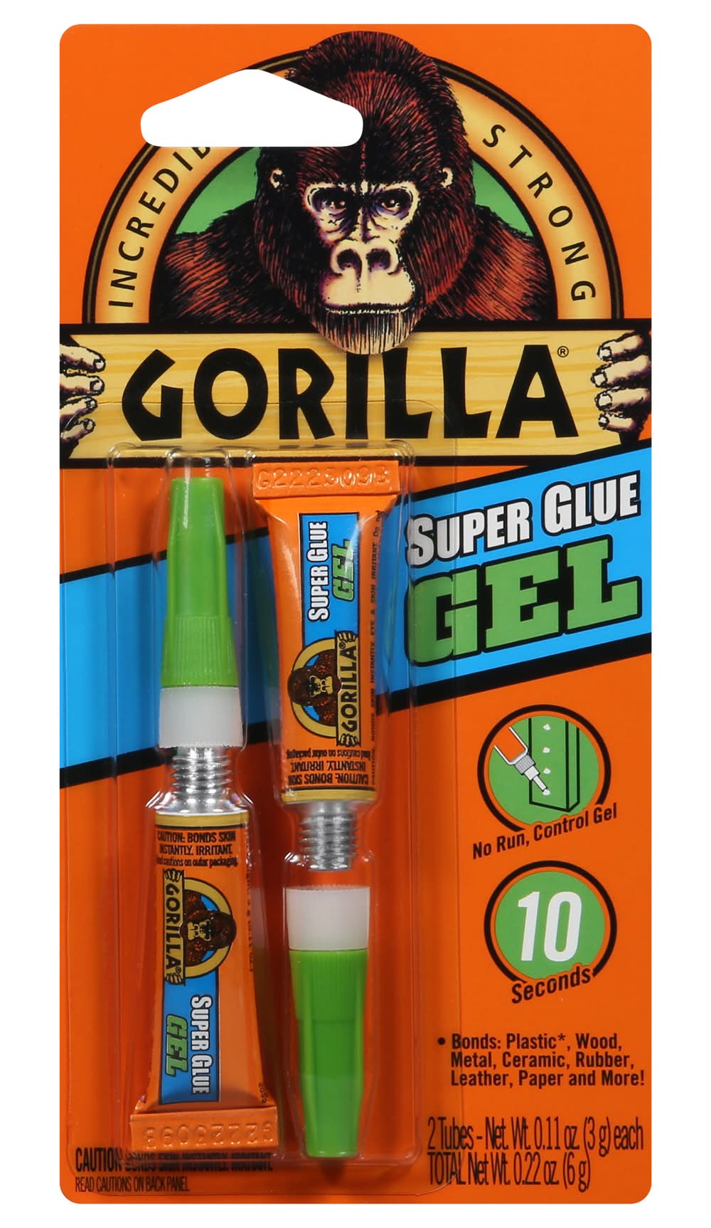 Gorilla Super Glue Gel (0.22 oz, 2 ct)