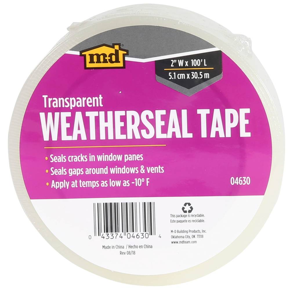 M-D 100-ft x 2-in x 1/8-in Clear Polyethylene Window Tape Weatherstrip | 04630