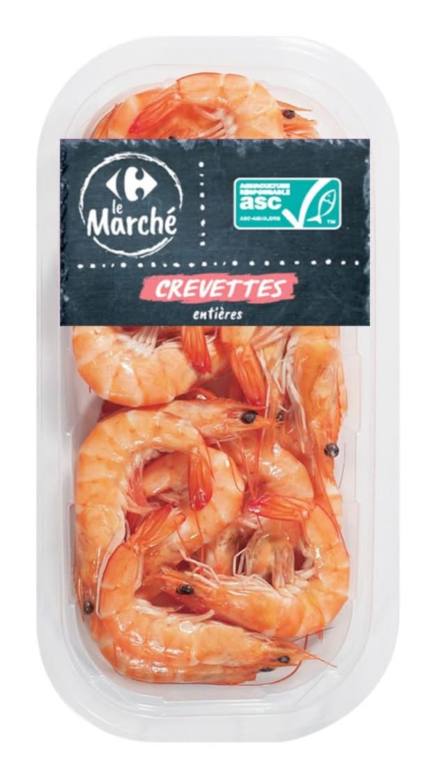 Carrefour Le Marché - Crevettes entières asc (200g)