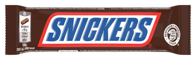 Snickers Barre Chocolat Caramel & Cacahuètes x1 50g