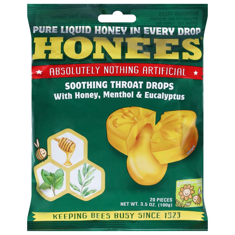 Honees Honey Menthol Eucalyptus Drops (3.5 oz)