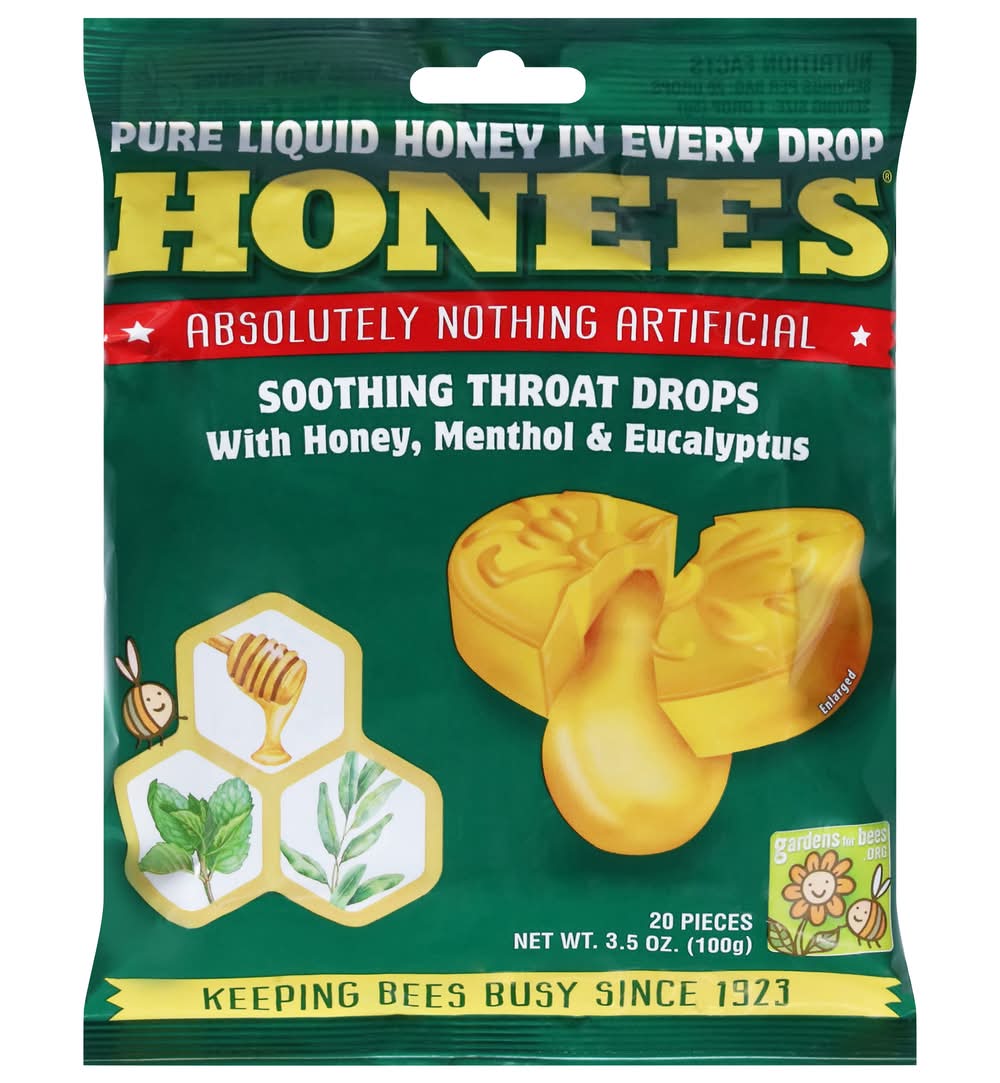 Honees Honey Menthol Eucalyptus Drops