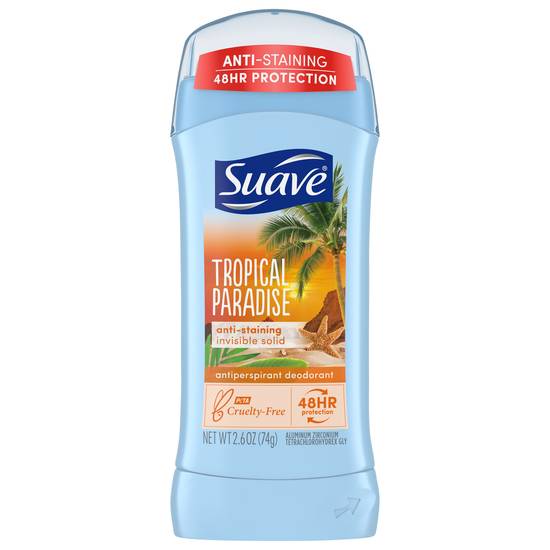 Suave Tropical Paradise Scent Invisible Solid Antiperspirant