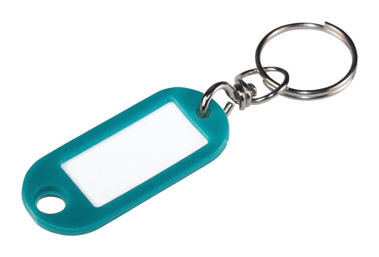 Hillman Metal/Plastic Assorted Labeling/Id Key Ring