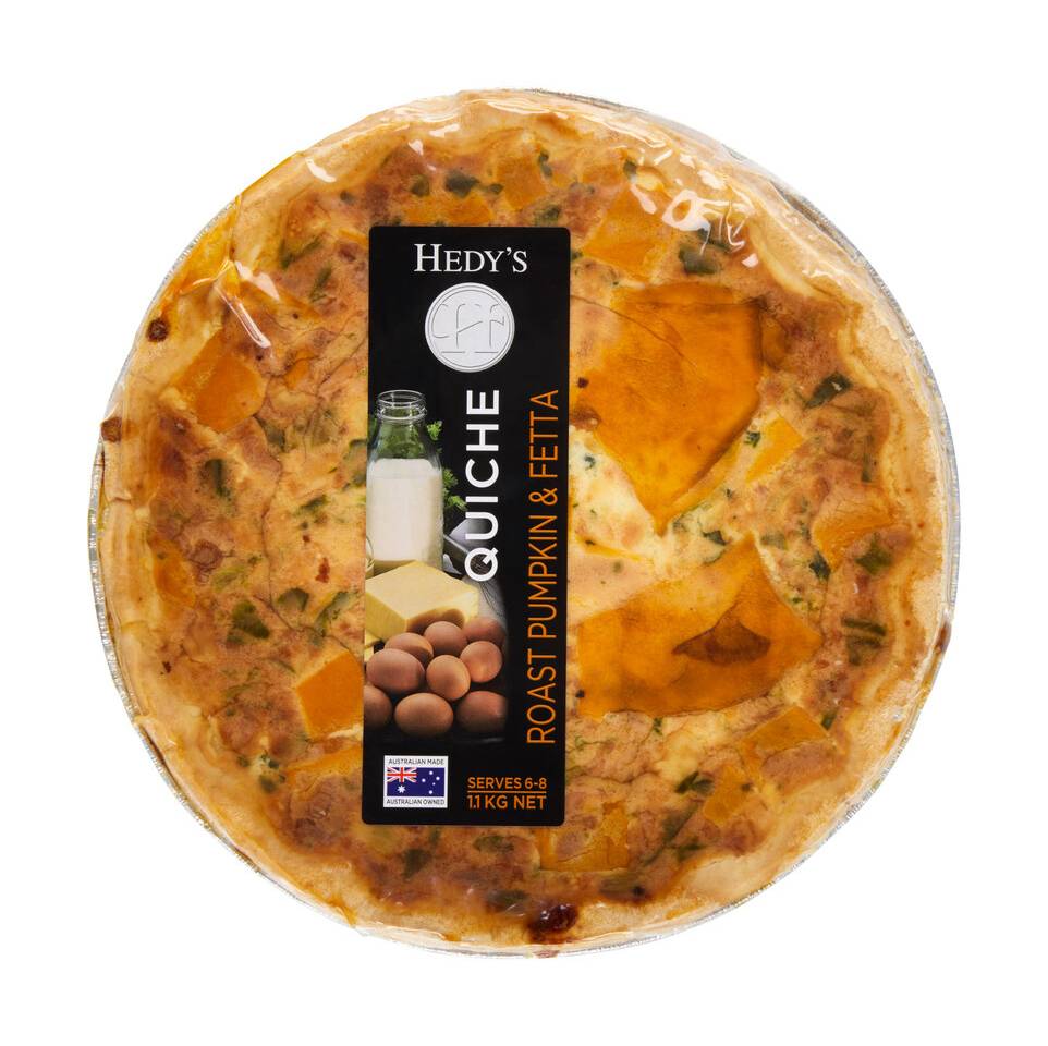 Hedy's Quiche, Roast Pumpkin & Fetta (1.1kg)
