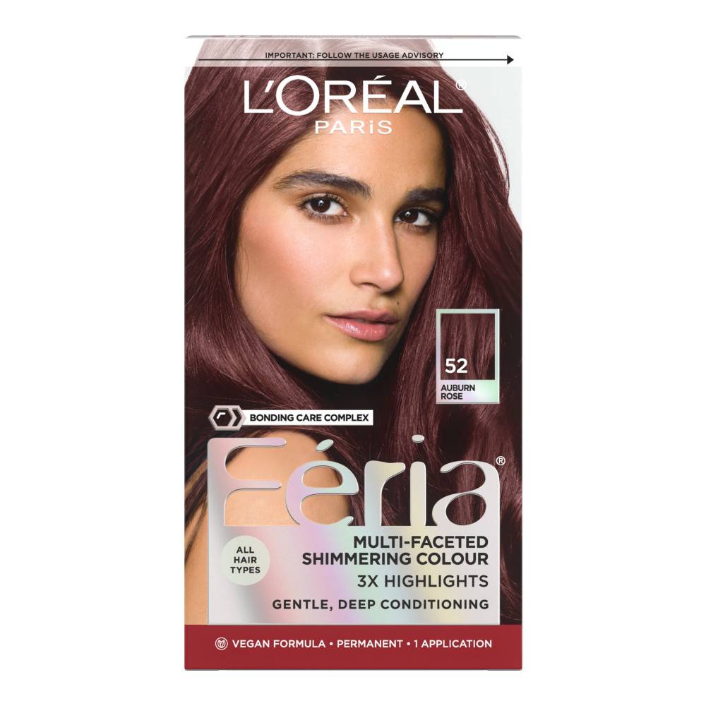 L'Oréal Paris Feria Permanent Hair Color, 52 Auburn Rose