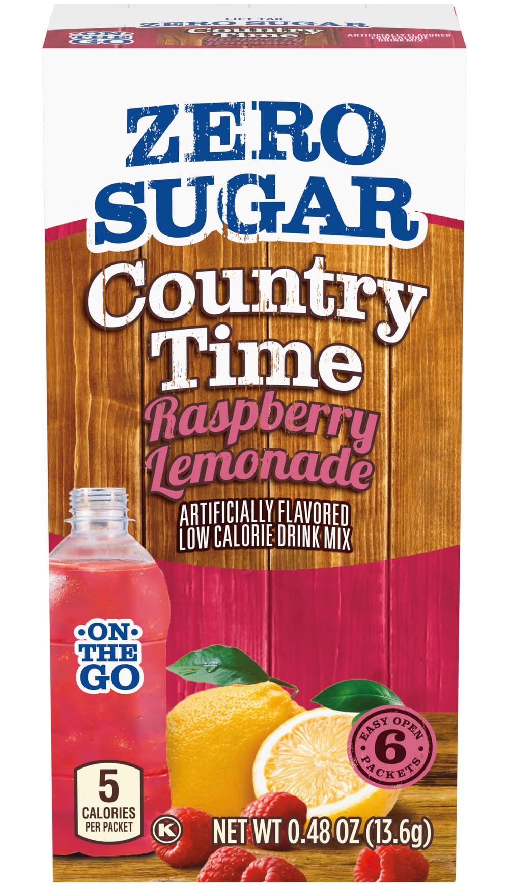 Country Time Zero Suga Rpowdered Drink Mix, Raspberry Lemonade (0.48 oz, 6 ct)
