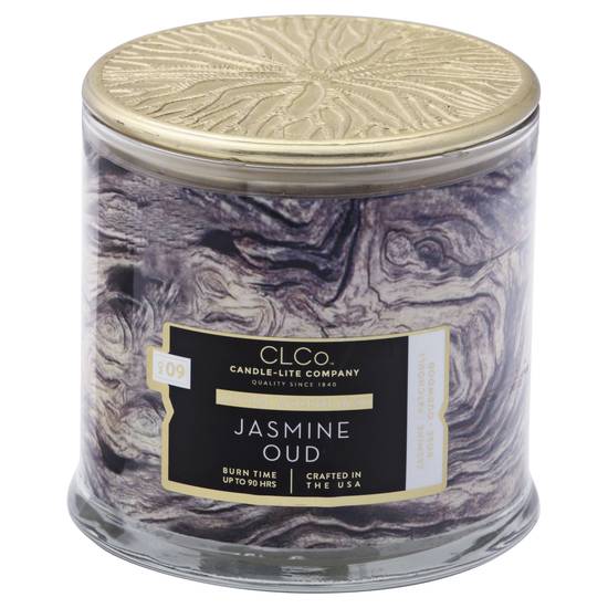 Clco Jasmine Oud Natural Wooden Wick Candle